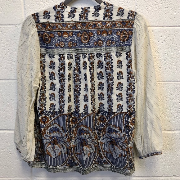 Lucky Brand Rami Peasant Boho Blouse - Picture 5 of 16